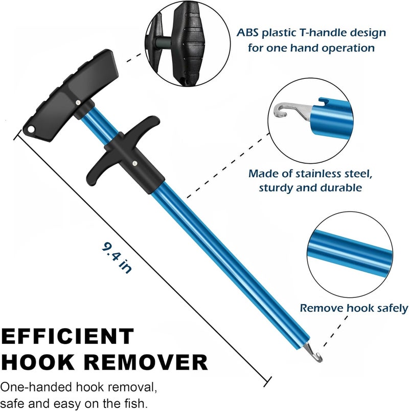 Bombrooster Fishing Tool Kit - 4PCS Landing Net, Pliers, Fish Gripper and Hook Remover - Kayak and Boat Fishing Gear for Freshwater or Saltwater - Image 5